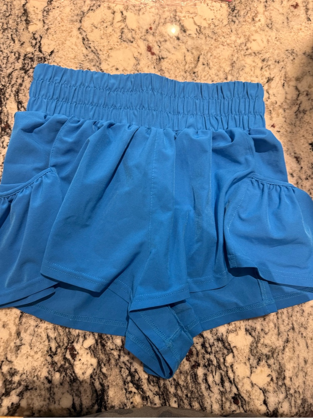 Blue adult XS Jo + Jax Ruffle Active Dance Shorts